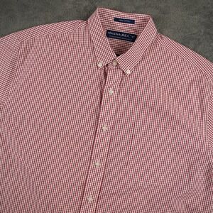 MagnaReady Button Down Shirt Mens L Red Gingham Magnetic Adaptive Short Sleeve